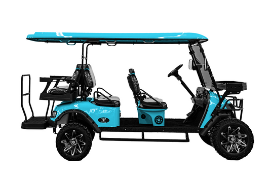 Big Bull Golf Cart (4+2) Caribbean Blue