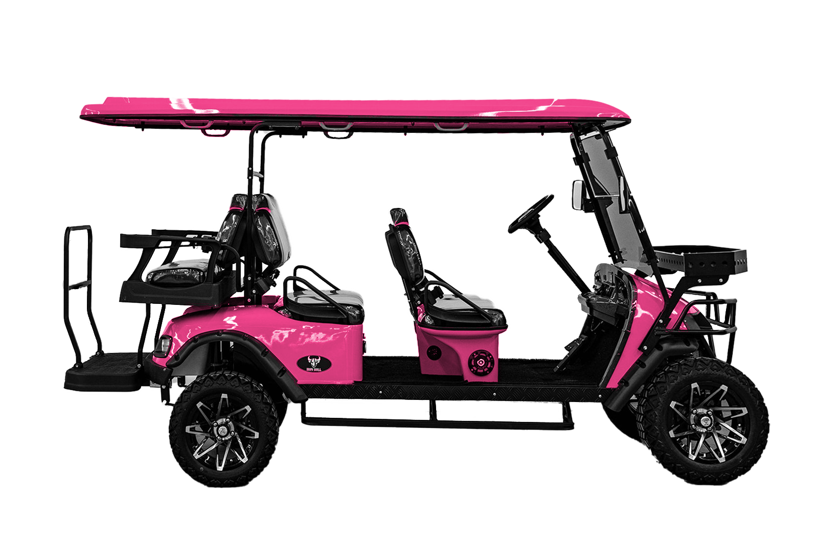Big Bull Golf Cart (4+2) Pink – Iron Bull Carts